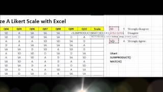 Excel Video - Analyze Likert Scale without Recoding