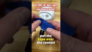 DIY tip: how to NOT start a fire #diy #smokealarm #9V #chirp