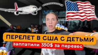 Перелет в США с детьми/ заплатили 350$ за перевес 