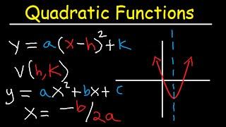 How To Graph Quadratic Functions In Vertex Form and Standard Form
