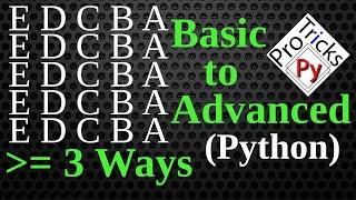 Python Pattern Program - Printing Character in Python | Square Pattern | Python Character Pattern 4