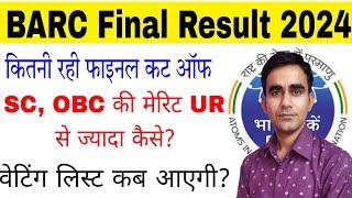 BARC ELECTRICIAN final cutoff 2024|| BARC ST-II final cutoff merit score 2024