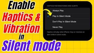 How To Enable Haptics & Vibration in Silent mode on iPhone 16 (iOS 18)