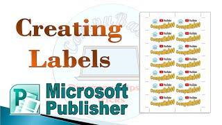 Creating Labels in Microsoft Publisher & exporting with crop marks