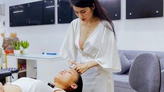 she is an amazingly beautiful masseuse, vietnam barber shop relax massage