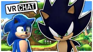 Movie Sonic Meets Dark Sonic In VR CHAT!!