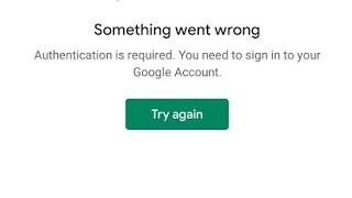 how to fix something went wrong authentication is required google play store