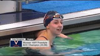 ACC SWIM DIVE : KATE DOUGLASS SUB 46 IN 100FREE