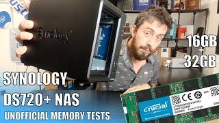 Synology DS720+ NAS - Unofficial 16GB and 32GB Memory Upgrade Tests