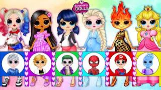 Marinette, Harley Quinn, Ember, Princess Peach become Parents | SurprisingDolls Best Paper DIY