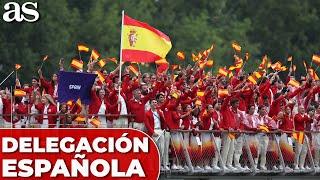 La DELEGACIÓN ESPAÑOLA camino de la CEREMONIA de INAUGURACIÓN de los JJOO