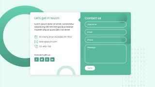 Awesome Contact Form Using HTML & CSS & JavaScript