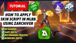 "HOW TO APPLY SKIN SCRIPT IN MLBB USING ZARCHIVER" | NO ROOT 100% LINK MEDIA FIRE