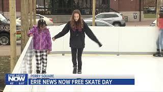 Erie News Now Free Skate Day in Downtown Perry Square