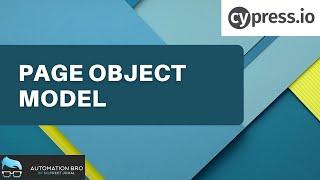 Page Object Model in Cypress