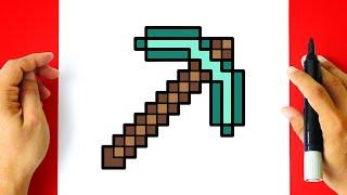 How to DRAW MINECRAFT PICKAXE