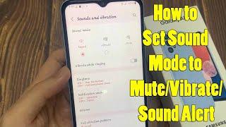 Samsung Galaxy A13: How to Set Sound Mode to Mute/Vibrate/Sound Alert