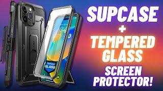 SUPCASE UBPro iPhone 14 Pro Case Review! // BUILT-IN Tempered Glass Screen Protector!