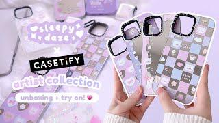 sleepydaze x CASETiFY artist collection ️️ | cute phone case accessories unboxing & try-on ⭐️