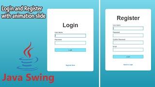 Java GUI - Login and Register Form