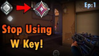 STOP USING W KEY in VALORANT! Immortal Tips to Rank Up (All Aim All Brain Ep.1)