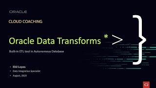 Oracle Data Transforms - Introduction