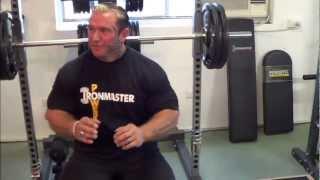 Lee Priest training on Ironmaster IM2000 Smith Machine