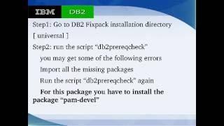 db2 fixpack installation ( low quality )