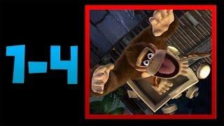 Donkey Kong Country Tropical Freeze - World 1-4 (All KONG Letters & Puzzle Pieces)