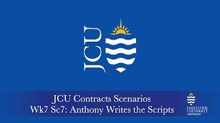 Contracts animation wk 7: Anthony writes the scripts