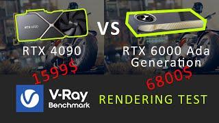 V-ray Benchmark Rendering Test - RTX 4090 vs 6000 ADA GENERATION