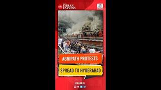 Agnipath protests spread to Telangana after Bihar | YouTube Shorts