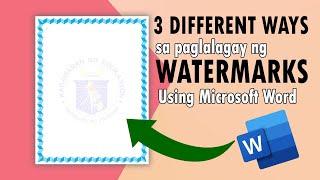 3 Different ways to insert Watermark in Microsoft Word