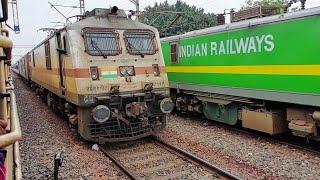 12872 Ispat Superfast Express crawling at Jharsuguda outer || Tatanagar WAP-7