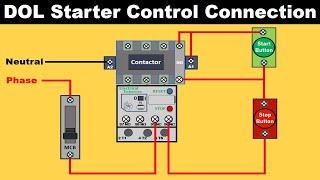 DOL Starter Control Circuit Connection Animation | Control Wiring | Electrical Wiring School | EWS