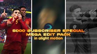 5000 Subscriber Special Free Edit Pack | Alight Motion Edit Pack