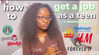 How To Get A Job as a Teenager! (how to apply + tips for interviews)