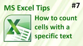 Excel: how to count cells with specific text