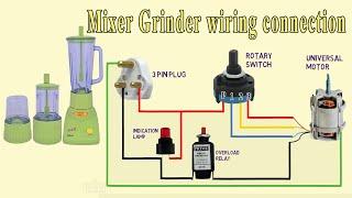 Mixer Grinder wiring connection diagram electrical animation video