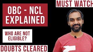 OBC NCL certificate | Who are not eligible to get? | Who can get?