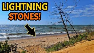 "Lightning" in the Stones! Beachcombing for One of Lake Michigan's Most Sought After Treasures!