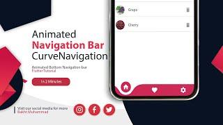 Bottom Navigation | Animated Curved Navigation | Flutter widgets