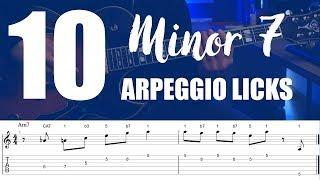 10 Easy Minor 7 Arpeggio Jazz Guitar Licks