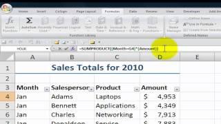 How to Use SUMPRODUCT To Total an Excel List Using Multiple Criteria