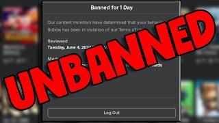 How To Get UNBANNED From Roblox - Get Unbanned From Roblox (Bypass Day Bans)