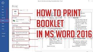 how to print a booklet in ms word 2016 step by step tutorial