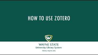 How to Use Zotero