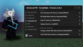 ROBLOX FE Universal Hub V2.9.2 Script | Roblox FE Script HUB