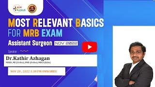Most Relevant Basics  for MRB  Assistant Surgeon 2022 - ORTHOPEDICS - Dr Kathirazghan