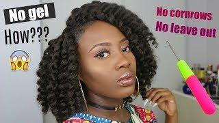 IS THIS REAL?  No CORNROWS No LEAVE OUT No GEL CROCHET BRAIDS UNDER 1 HOUR || Jamaican BOUNCE